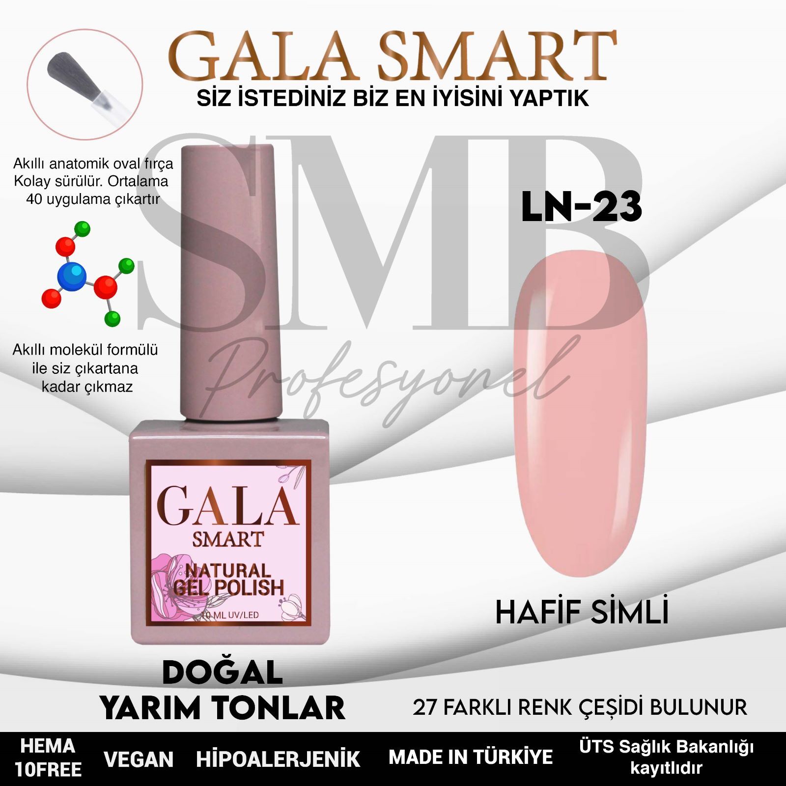 GALA SMART NATURAL KALICI OJE 10 mle LN23