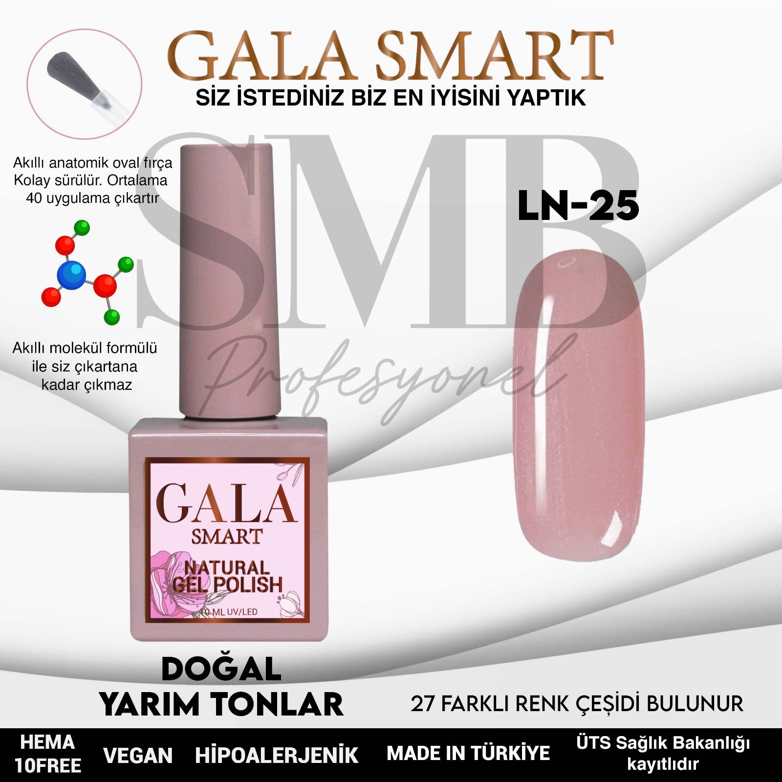 GALA SMART NATURAL KALICI OJE 10 mle LN25