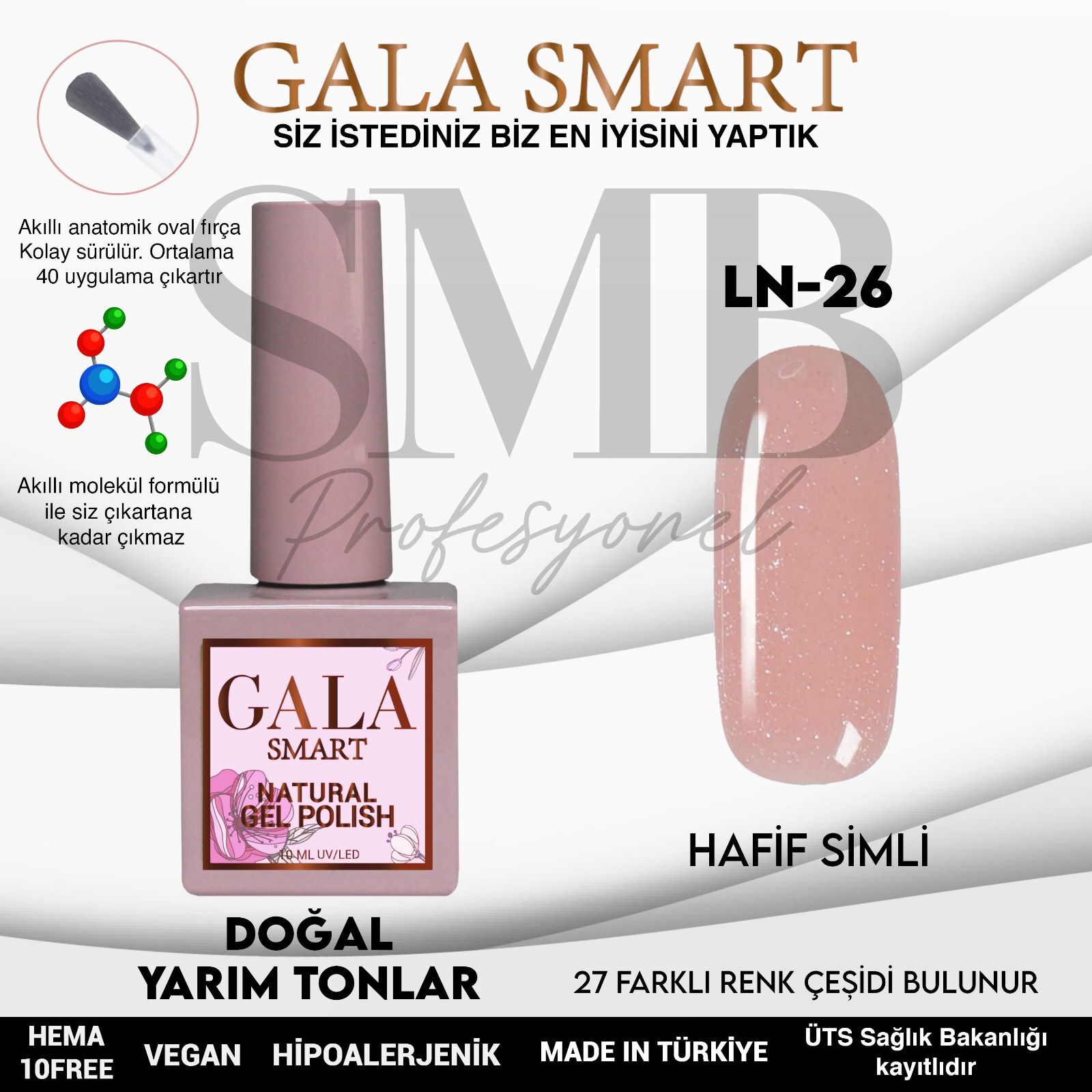 GALA SMART NATURAL KALICI OJE 10 mle LN26