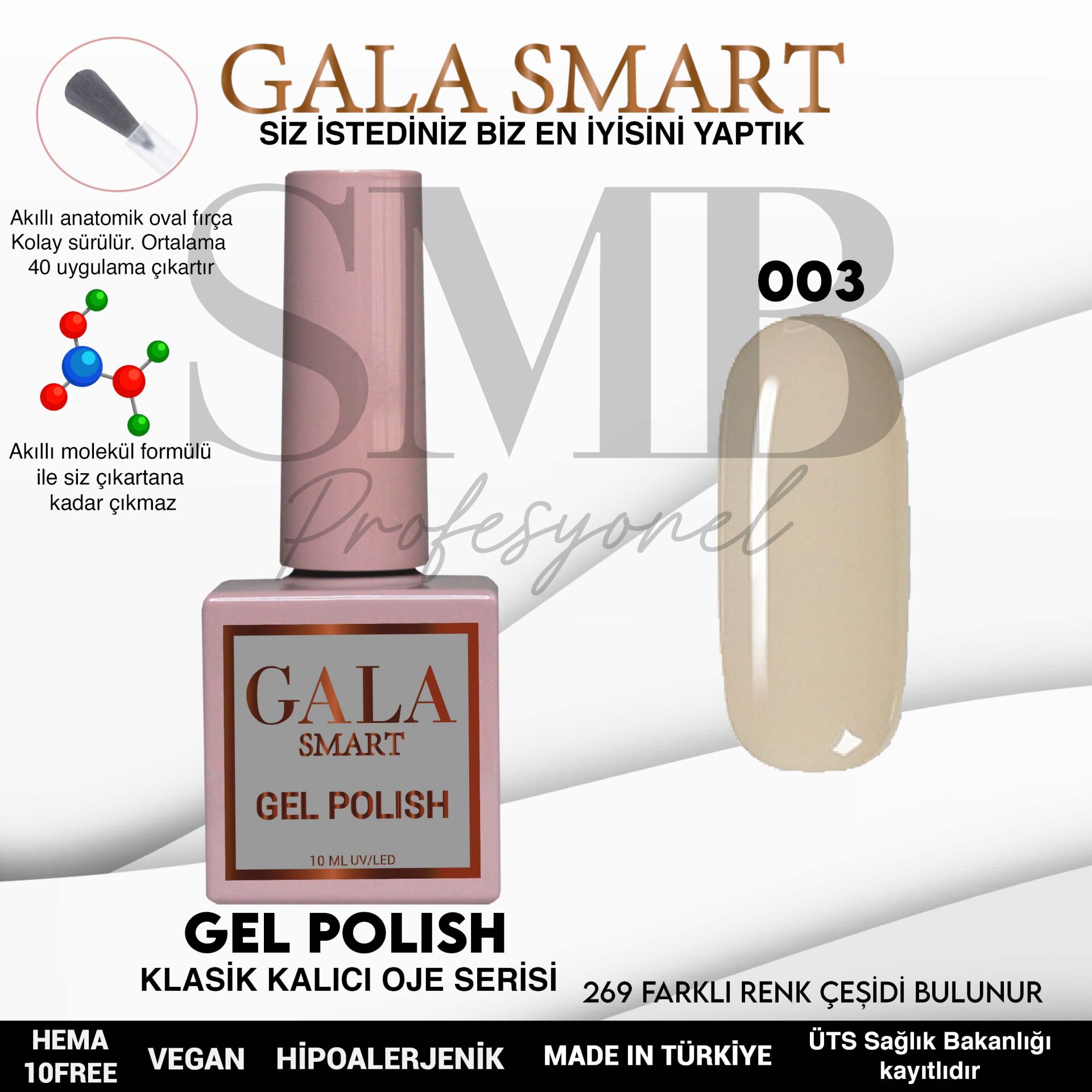 GALA SMART CLASSİC KALICI OJE 10 mle NO:003