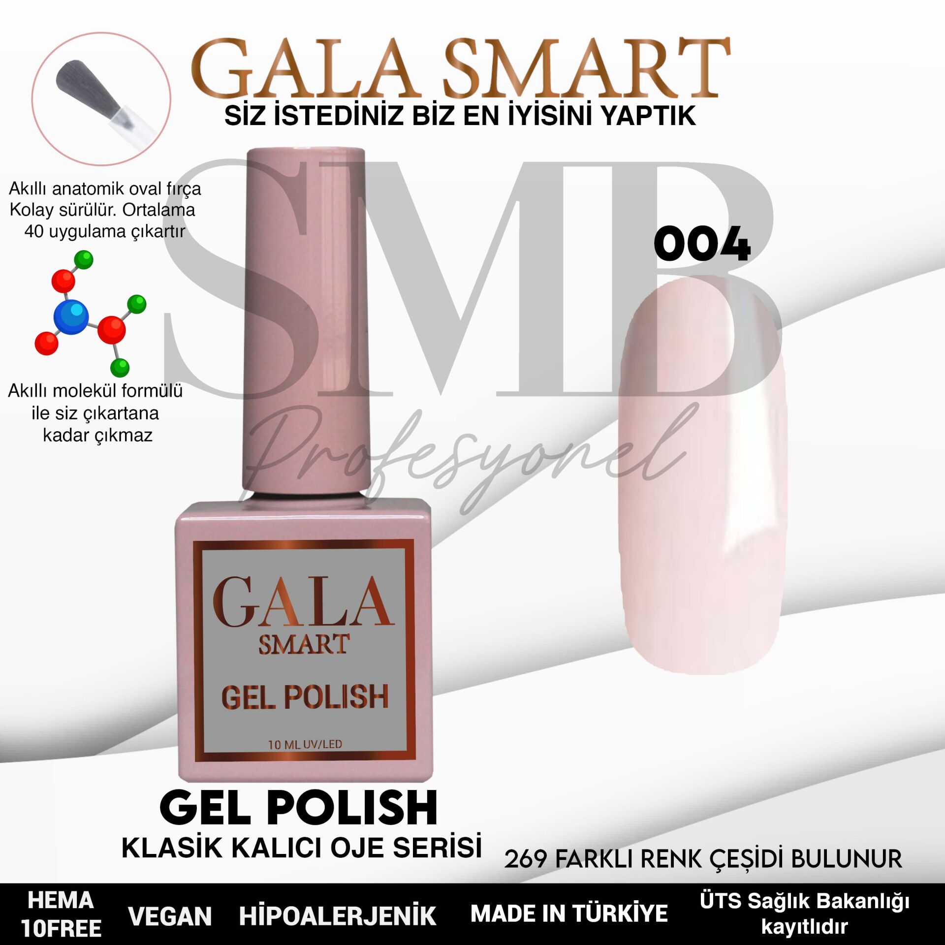 GALA SMART CLASSİC KALICI OJE 10 mle NO:004