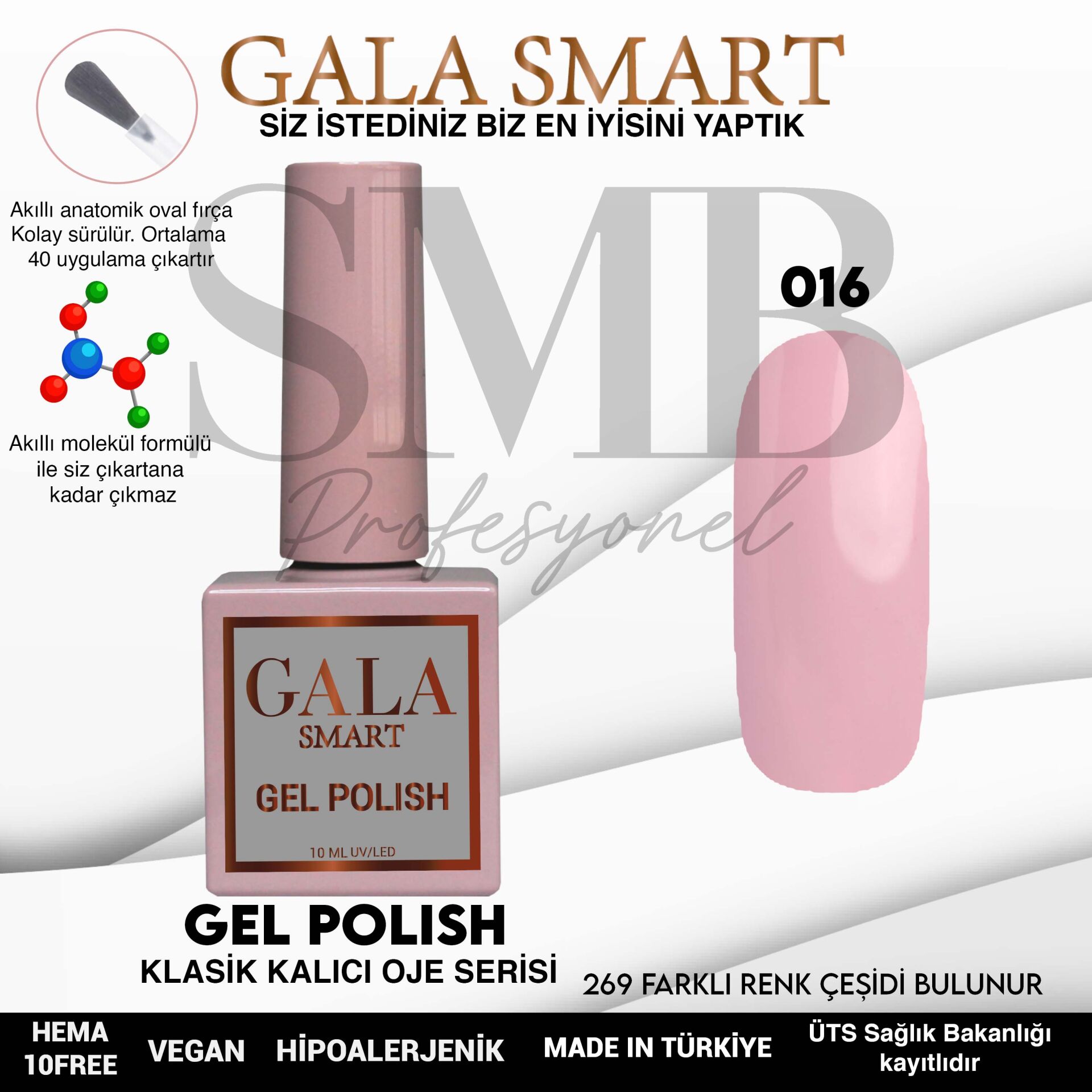 GALA SMART CLASSİC KALICI OJE 10 mle NO:016