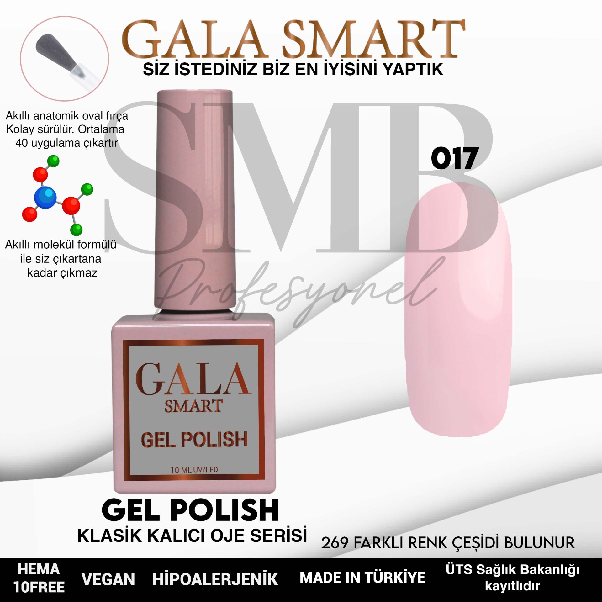 GALA SMART CLASSİC KALICI OJE 10 mle NO:017