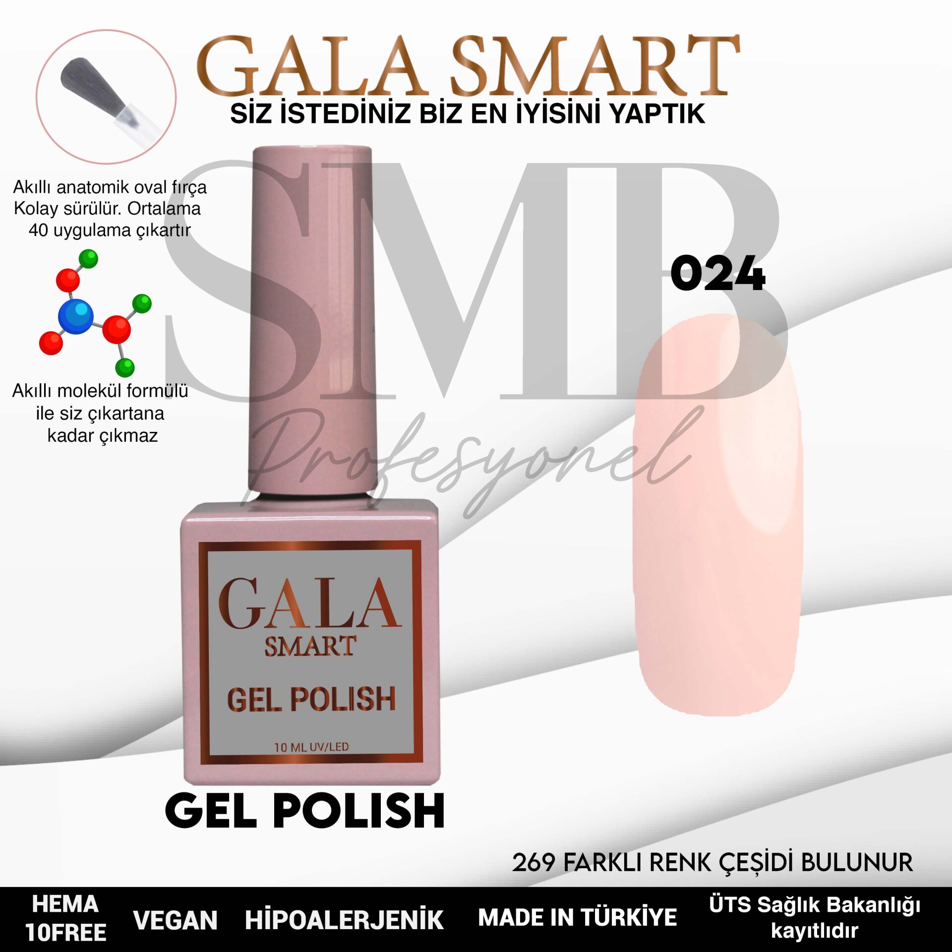 GALA SMART CLASSİC KALICI OJE 10 mle NO:024