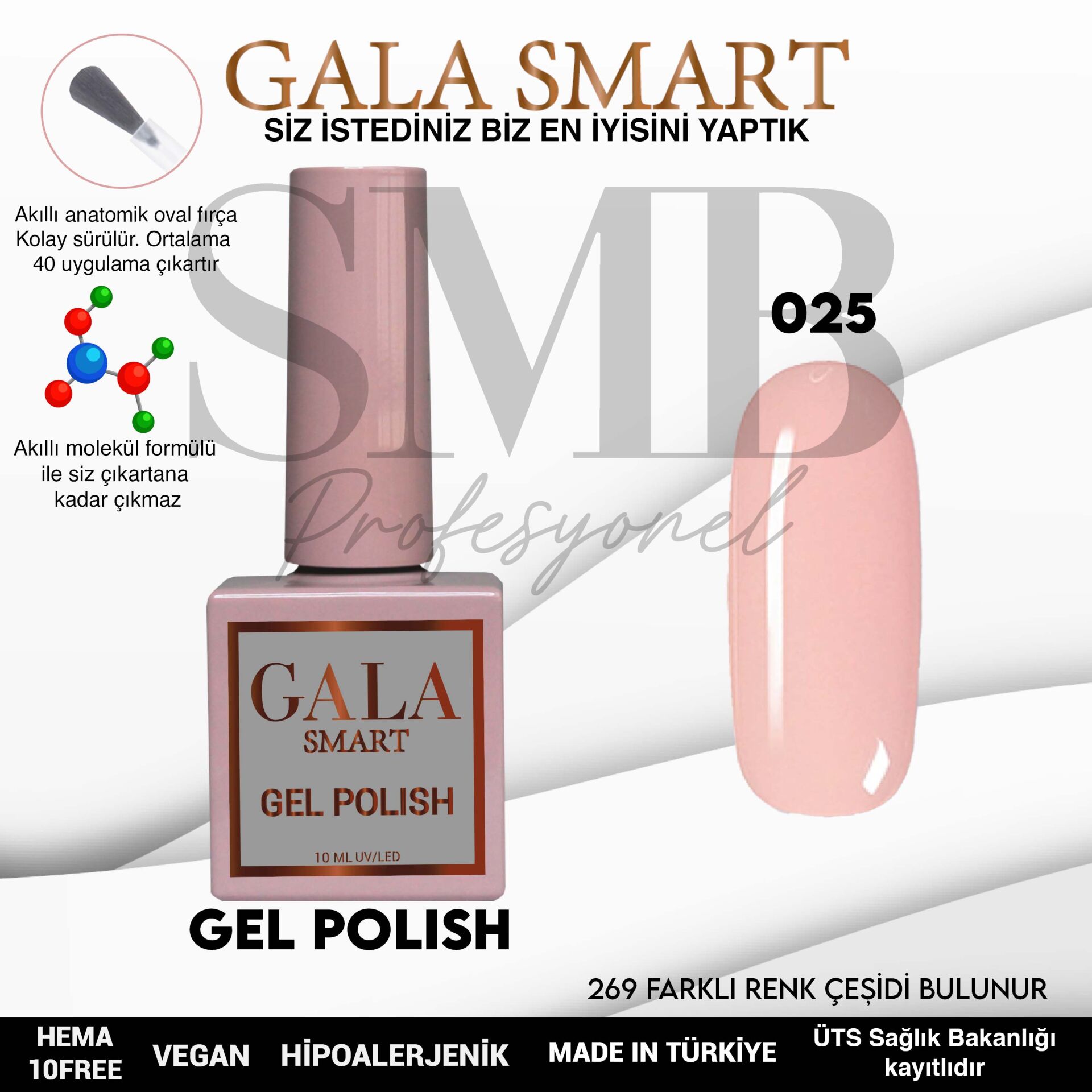 GALA SMART CLASSİC KALICI OJE 10 mle NO:025