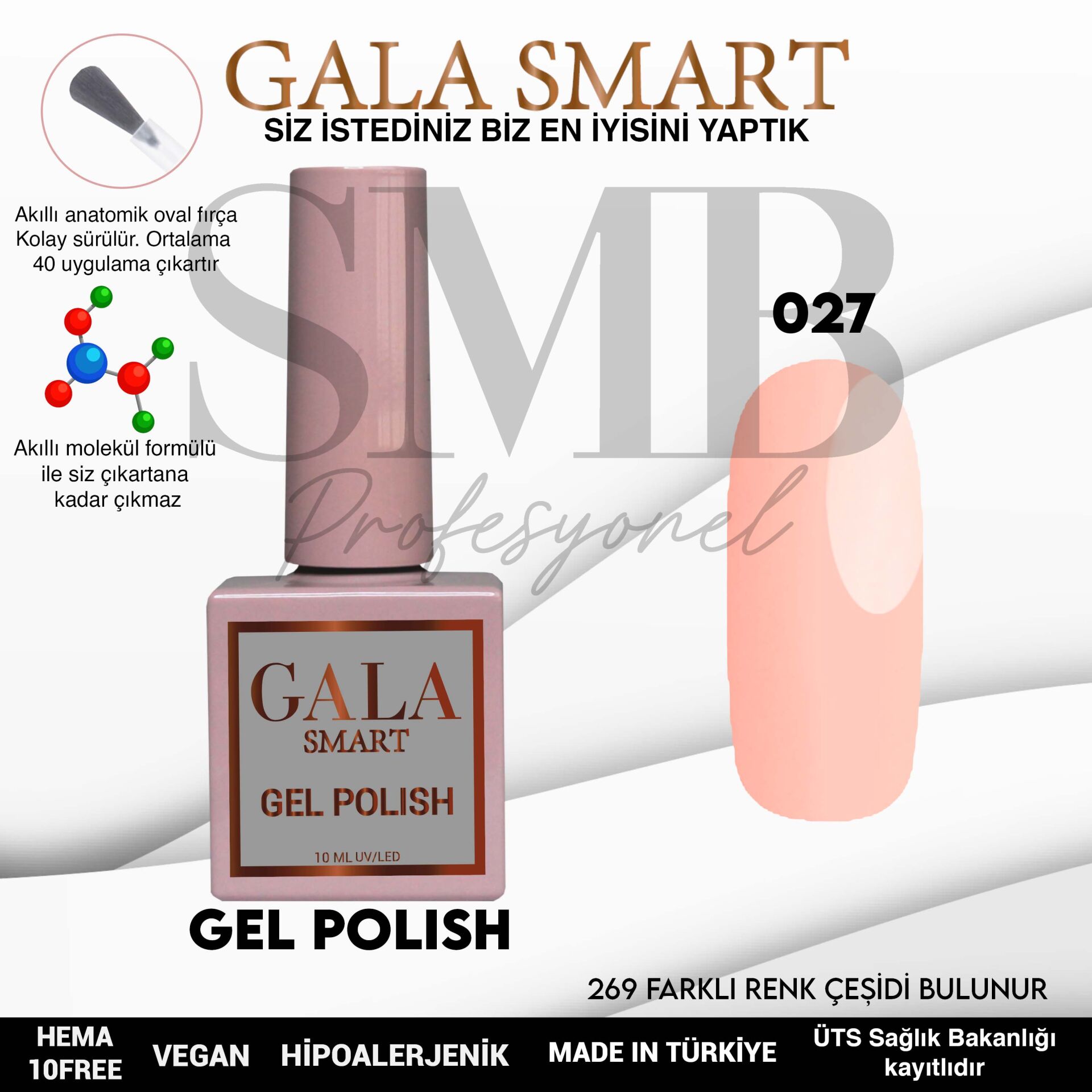GALA SMART CLASSİC KALICI OJE 10 mle NO:027