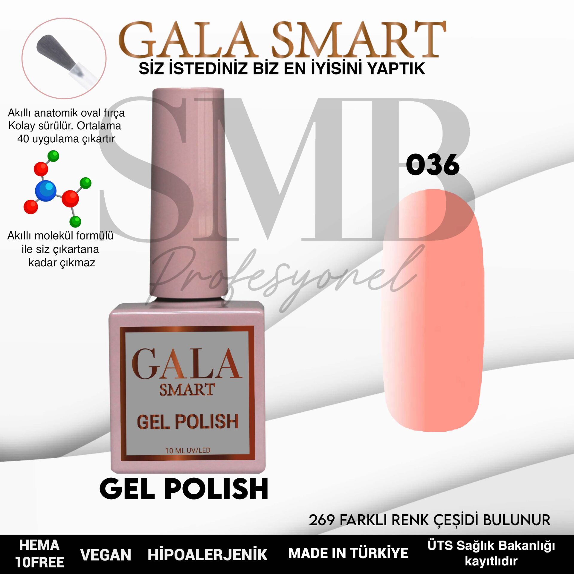 GALA SMART CLASSİC KALICI OJE 10 mle NO:036