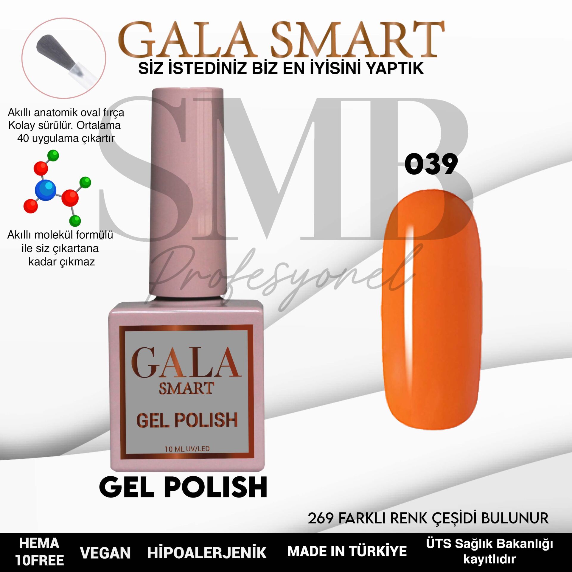 GALA SMART CLASSİC KALICI OJE 10 mle NO:039
