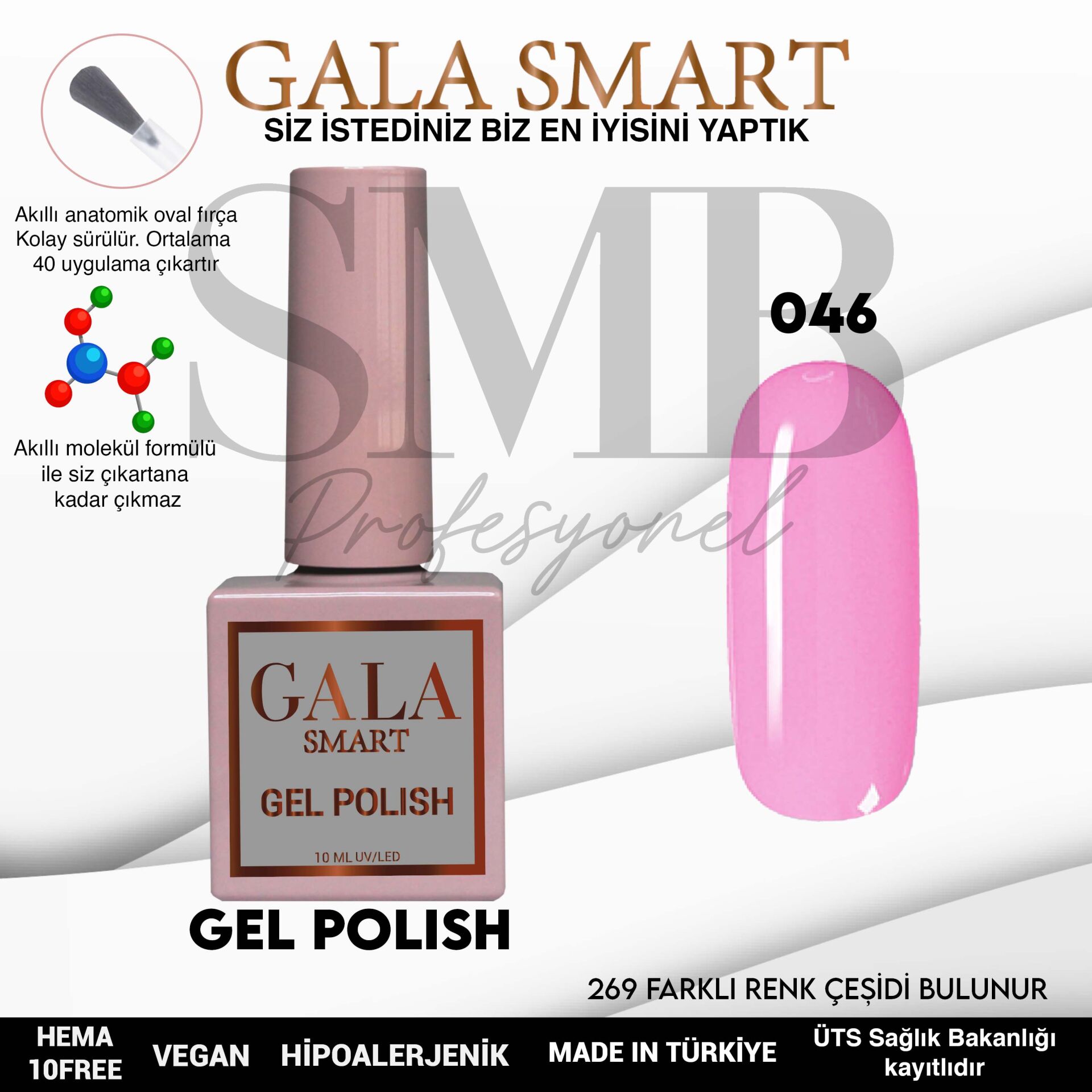 GALA SMART CLASSİC KALICI OJE 10 mle NO:046